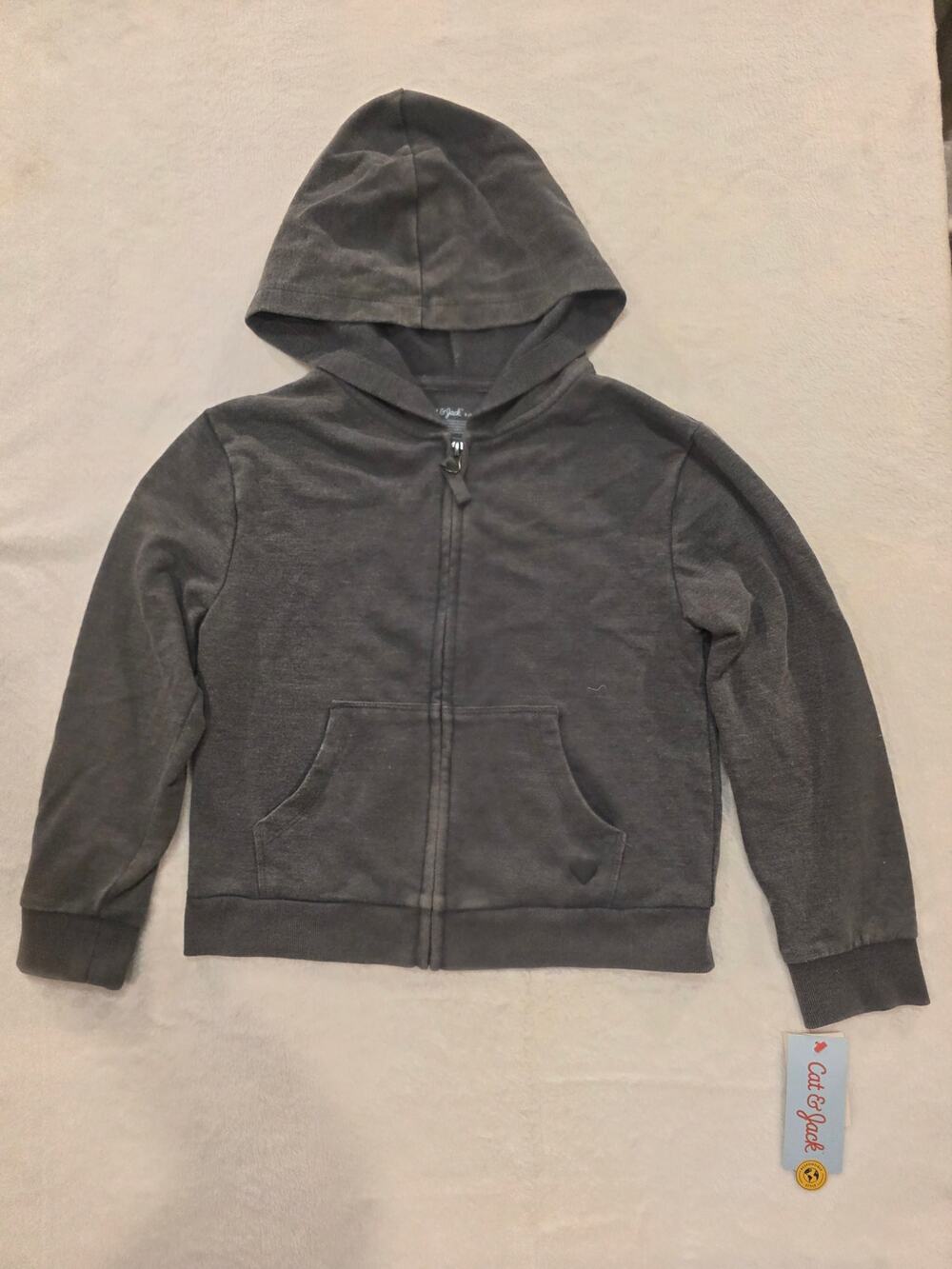 Cat & Jack Little Girls Zip Up Jacket Small 6/7 NWT
